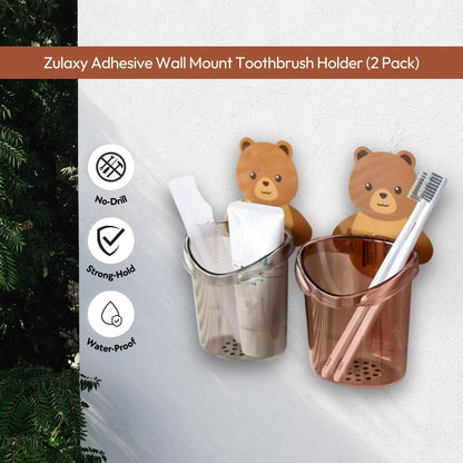 Cute Teddy Bear Kids Toothbrush Holder