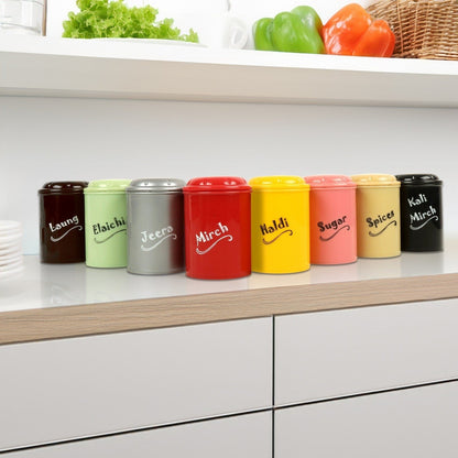 Kitchen Storage Jars for Spices, Seasonings (Set of 8 Pcs)