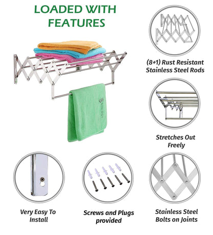 Foldable Wall Mount Cloth Dryer Racks