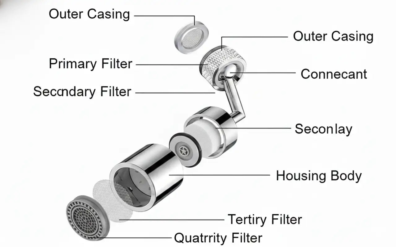 Rotating Faucet | Splash-Free Tech | Multi-Angle Flow | Rust-Proof Finish
