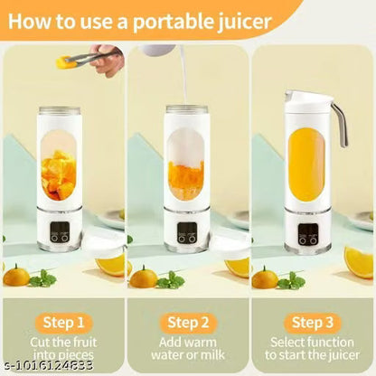 Portable Blender Electric Juicers Fruit Mixers USB Rechargeable Smoothie Mini Personal Juicer 10 Blades 3Gears With 1500 Mah Rechargeable Battery-Smoothie Blender(PURPLE)