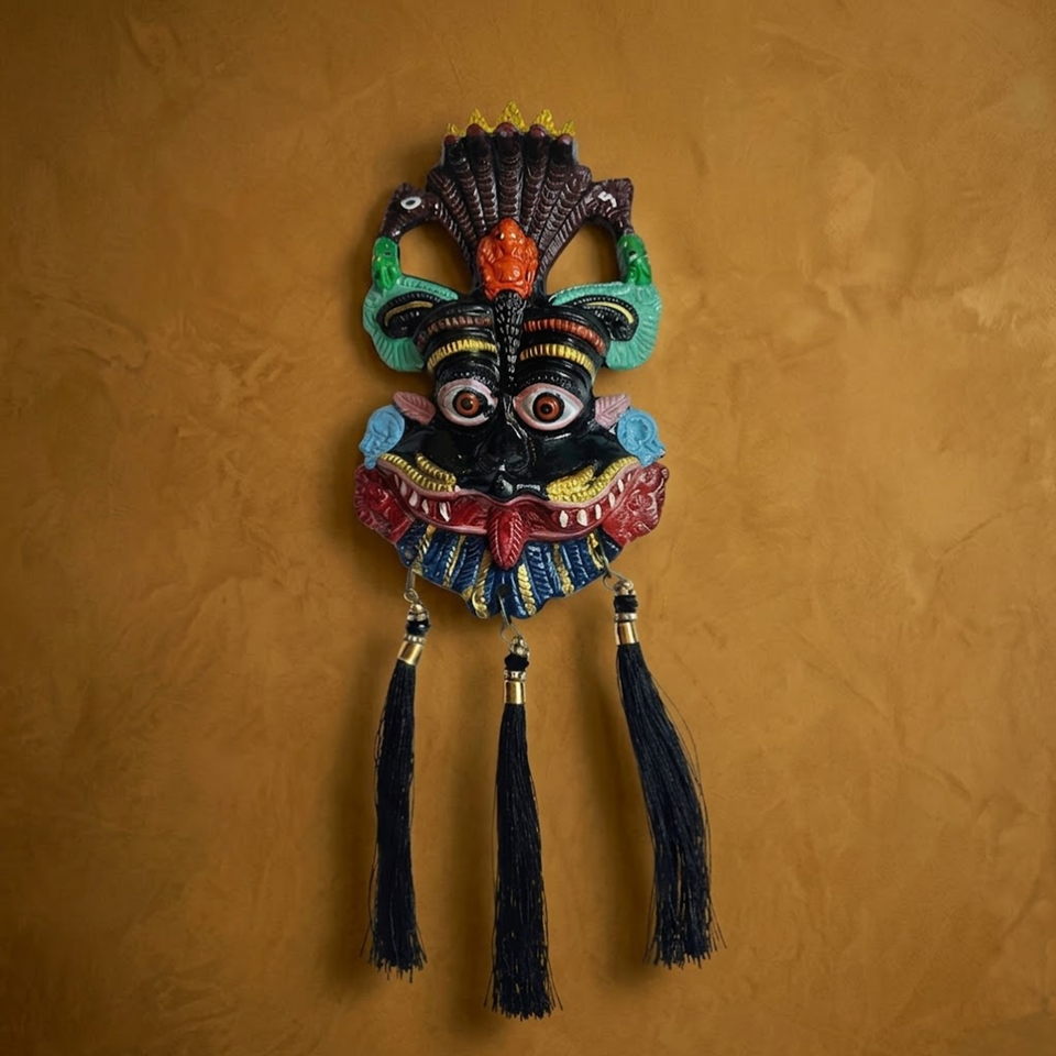 Karungali Mala & Black Multicolour Kirtimukh with Tassel Combo