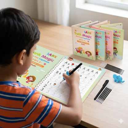 Magic Practice Copybook (4 Book + 10 Refill)