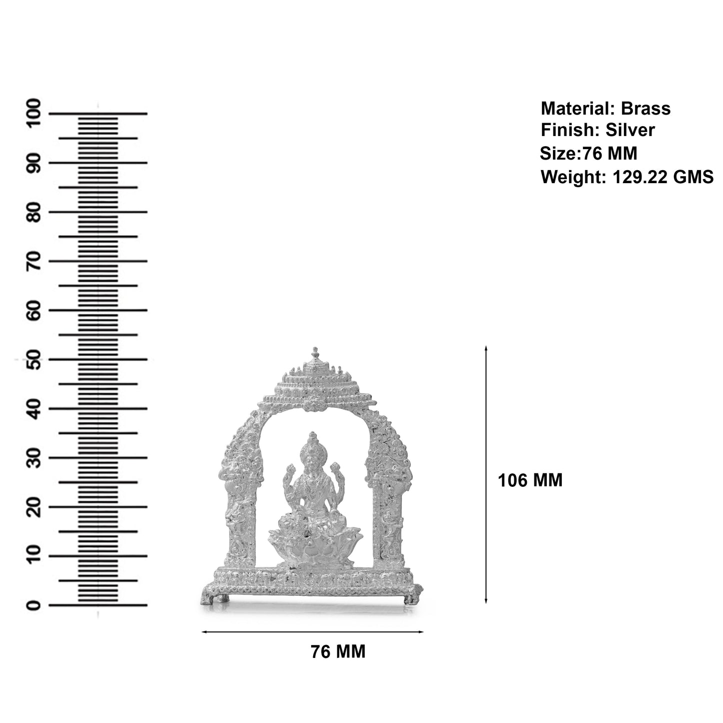 Divine Goddess Lakshmi Idol with Ornate Arch – Handcrafted Pooja Murti for Home & Temple