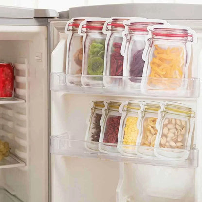 Reusable Mason Jar Ziplock Food Storage Bags