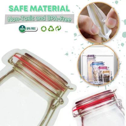 Reusable Mason Jar Ziplock Food Storage Bags