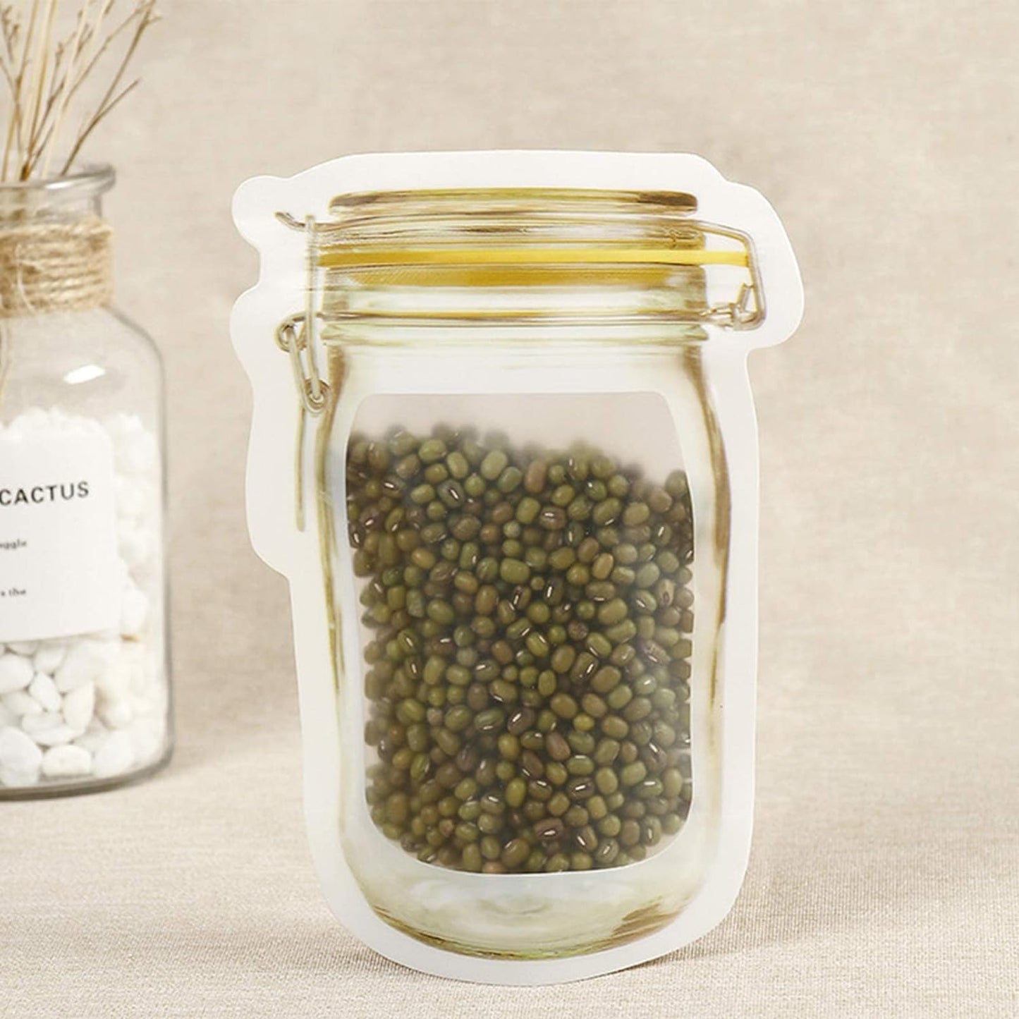 Reusable Mason Jar Ziplock Food Storage Bags