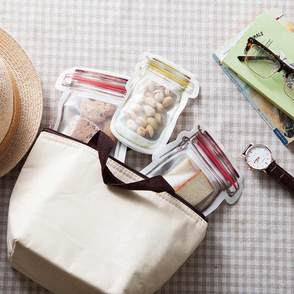 Reusable Mason Jar Ziplock Food Storage Bags