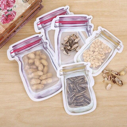 Reusable Mason Jar Ziplock Food Storage Bags