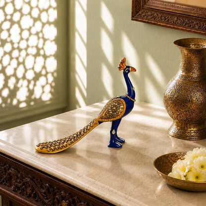 Ornamental Meenakari Peacock Statue
