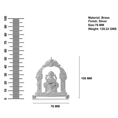 Divine Lord Ganesha Idol with Ornate Arch – Handcrafted Vighnaharta Murti for Pooja & Gifting