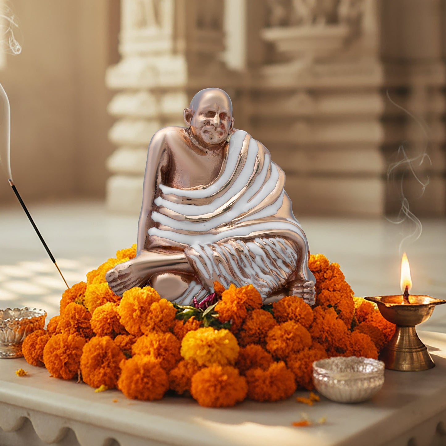 Neem Karoli Baba Idol | Divine Guru Ji Murti for Home, Office & Meditation