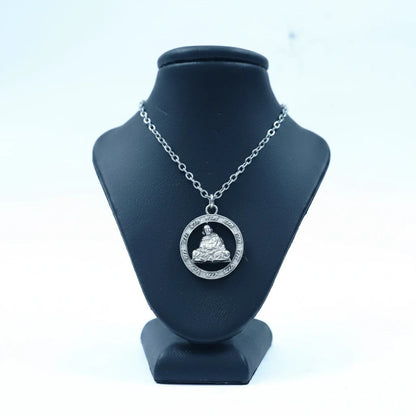 Neem Karoli Baba Blanket Pose Silver Pendant | Maharaj Ji Ram Ram Locket for Devotees