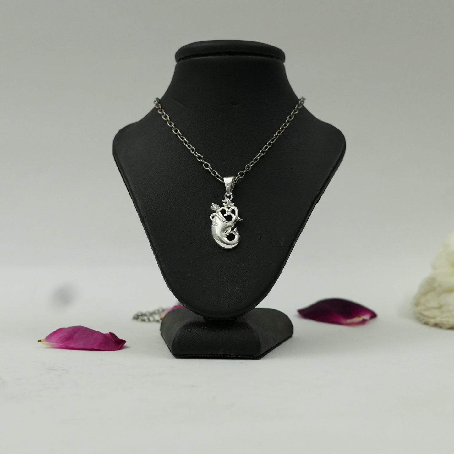 Om with Ganesh Ji Spiritual Pendant – Divine Blessings Sacred Symbol Pendant for Wisdom