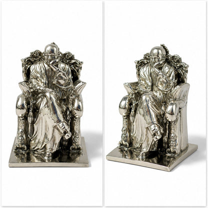 Guru Ji Bade Mandir Idol in Silver Finish | Shukrana Guruji Murti for Home, Office & Car Dashboard
