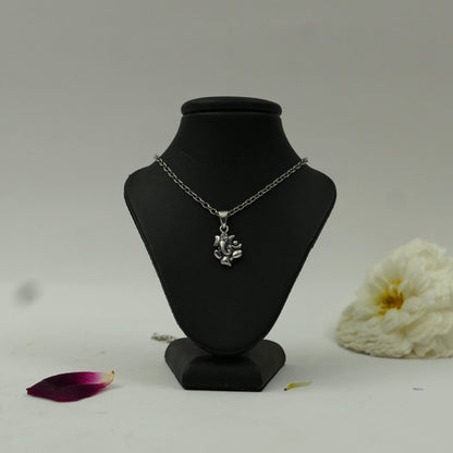 Silver Plated Brass Lord Ganesha Pendant | Ganpati Locket for Prosperity & Protection | Pendant Only