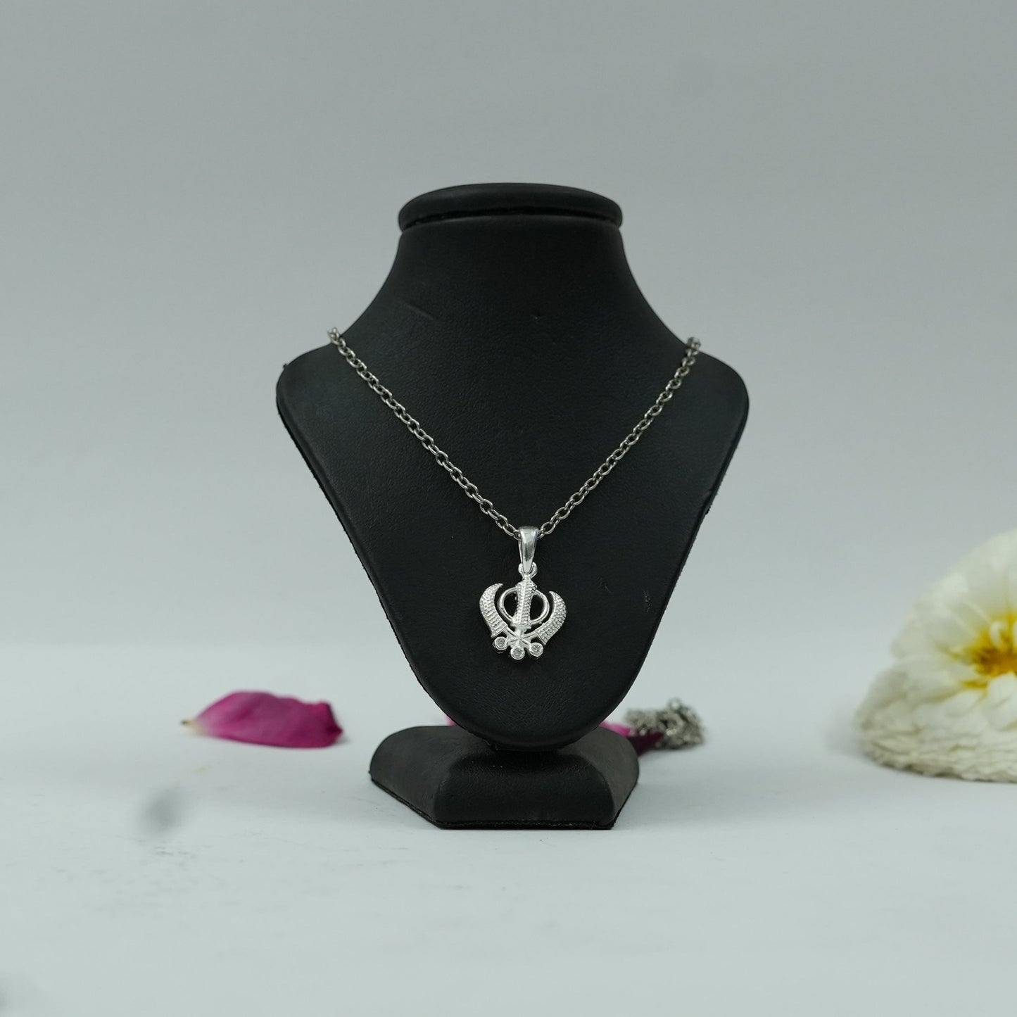 Silver Plated Brass Khanda Pendant | Khanda Symbol Locket | Pendant Only