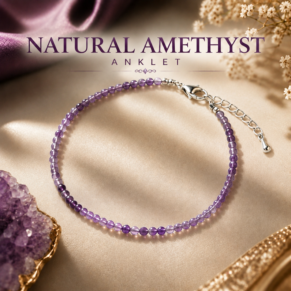Natural Amethyst Anklet