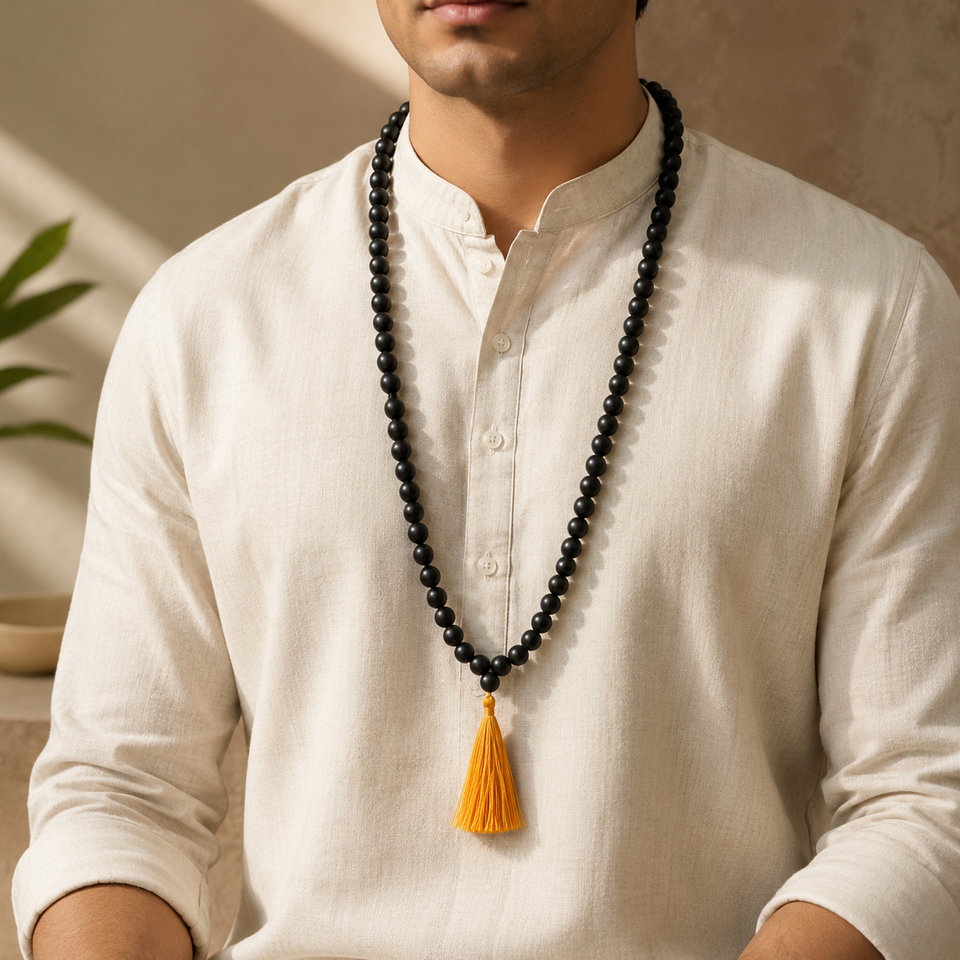 Natural Unpolished Karungali Mala