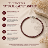 Natural Garnet Anklet