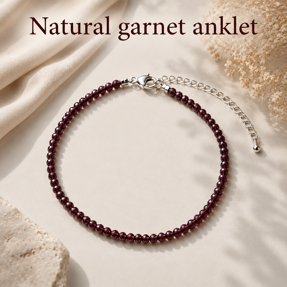 Natural Garnet Anklet