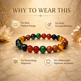 Ruling Number 1 | Crystal Bracelet | Numerology Bracelet - 8mm