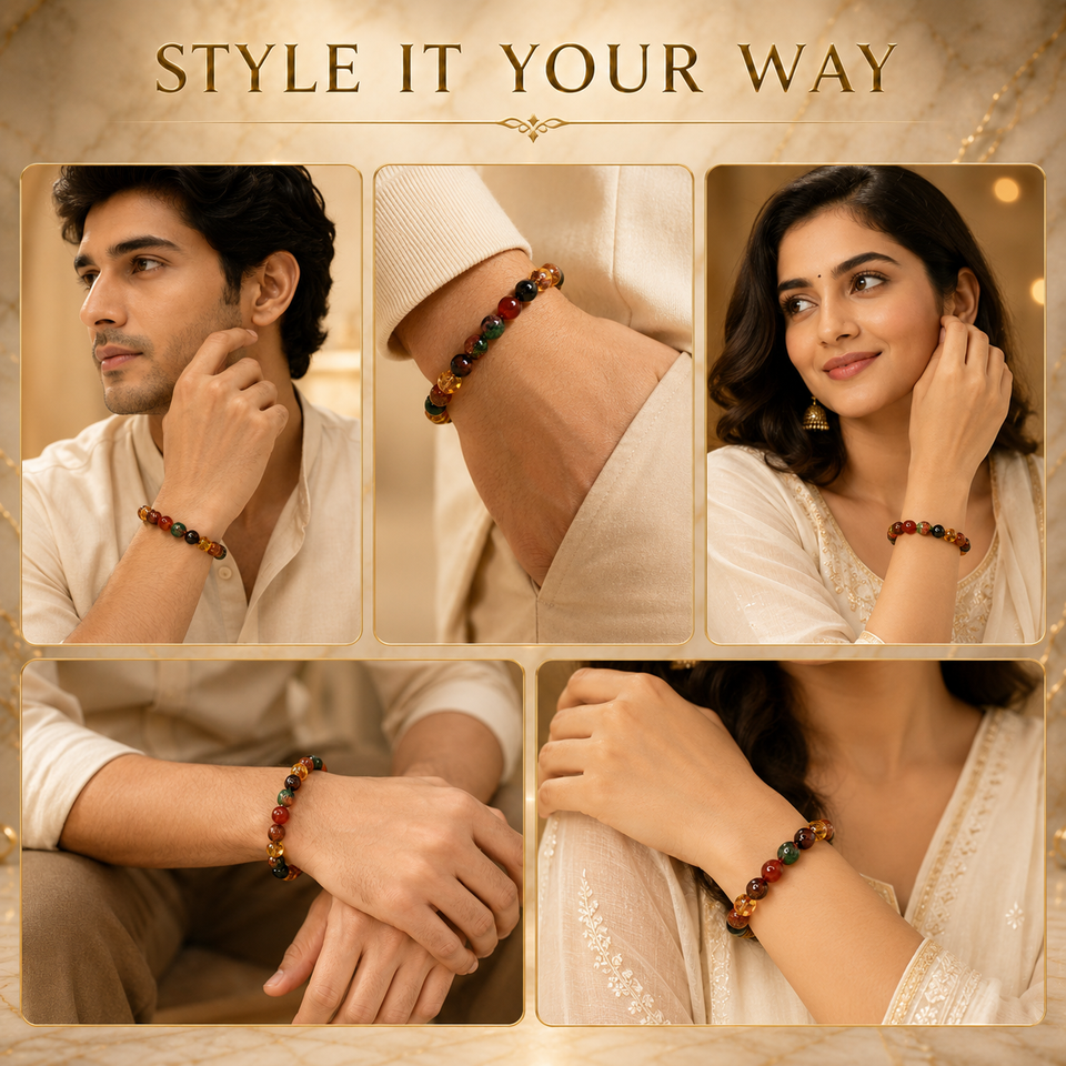 Ruling Number 1 | Crystal Bracelet | Numerology Bracelet - 8mm