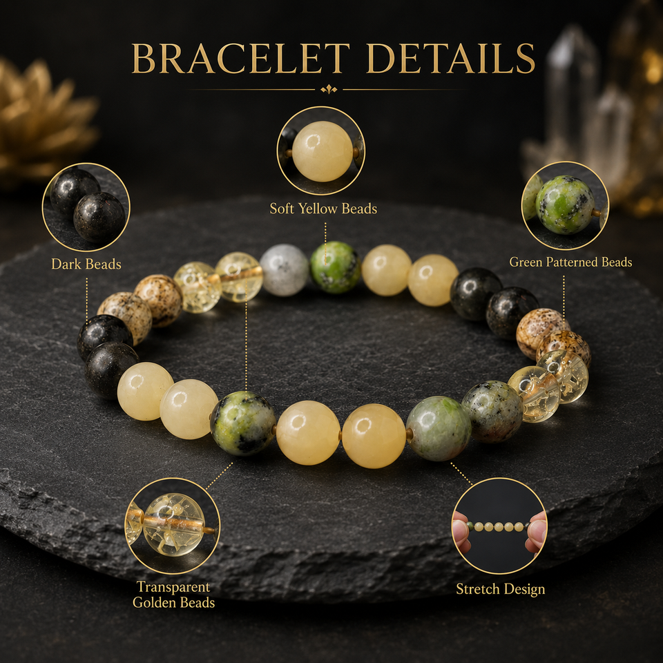 Ruling Number 3 | Crystal Bracelet | Numerology Bracelet - 8mm