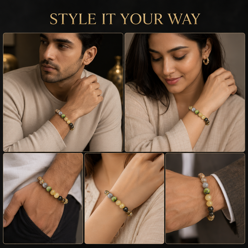 Ruling Number 3 | Crystal Bracelet | Numerology Bracelet - 8mm