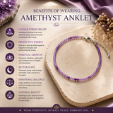 Natural Amethyst Anklet