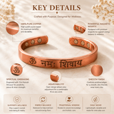 Om Namah Shivaya Copper Bracelet