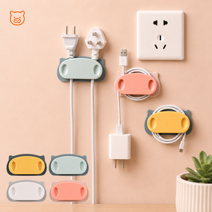Plug Holder Clips with Self-Adhesive Pad