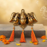 Panchmukhi Hanuman Wall Hanging with Tassels – Vastu Door Decor for Home Entrance & Mandir
