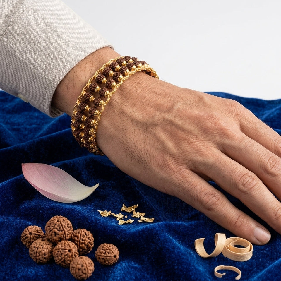 Double Layer Rudraksha Bracelet