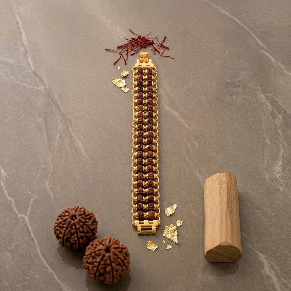 Double Layer Rudraksha Bracelet