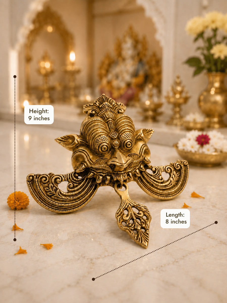 Brass Yaali Nazar Battu for Home Entrance