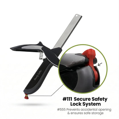 Clever Cutter - 2-in-1 Smart Scissors | Zero-Counter-Mess | Instant-Food Slicer