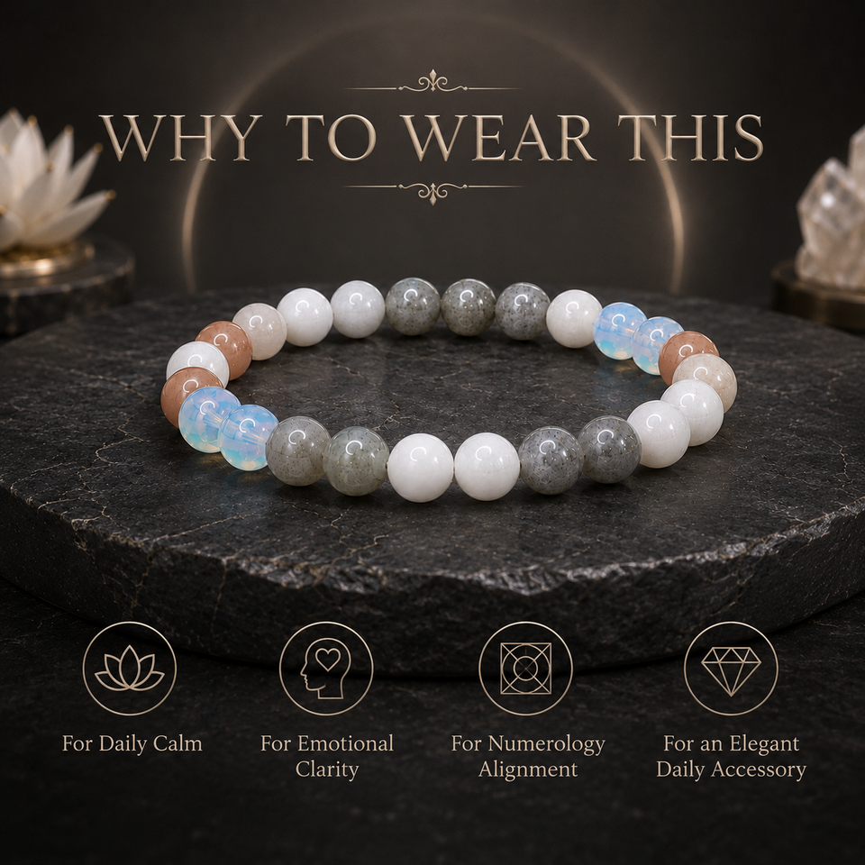 Ruling Number 2 | Crystal Bracelet | Numerology Bracelet - 8mm
