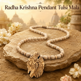 Radha Krishna Pendant Tulsi Mala