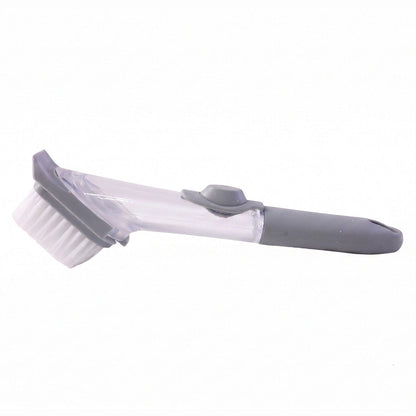 Refillable Soap Dispensing Dish Scrub Brush – Easy Kitchen Cleaning Brush with Built-in Soap Dispenser