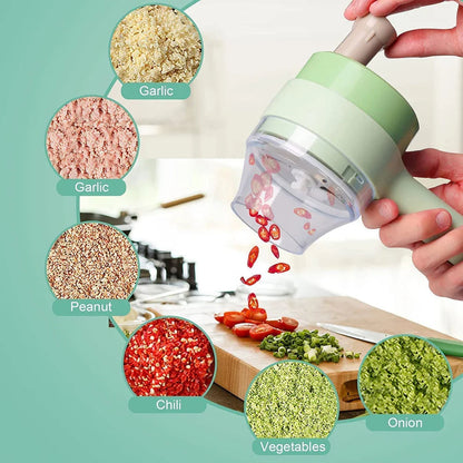 4-in-1 Electric Food Chopper + Kitchen Trash BinCombo |  Kitchen Essentials