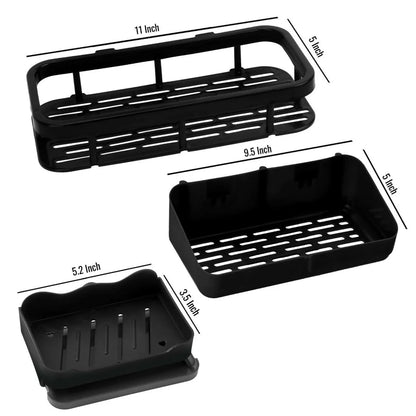 Ultimate Space-Saver Combo: Bathroom & Kitchen Organizer Racks (Set of 2)