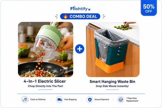 4-in-1 Electric Food Chopper + Kitchen Trash BinCombo |  Kitchen Essentials