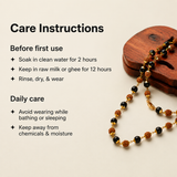 Karungali Mala With Rudraksha Beads (Gold Plated)
