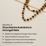 Karungali Mala With Rudraksha Beads (Gold Plated)