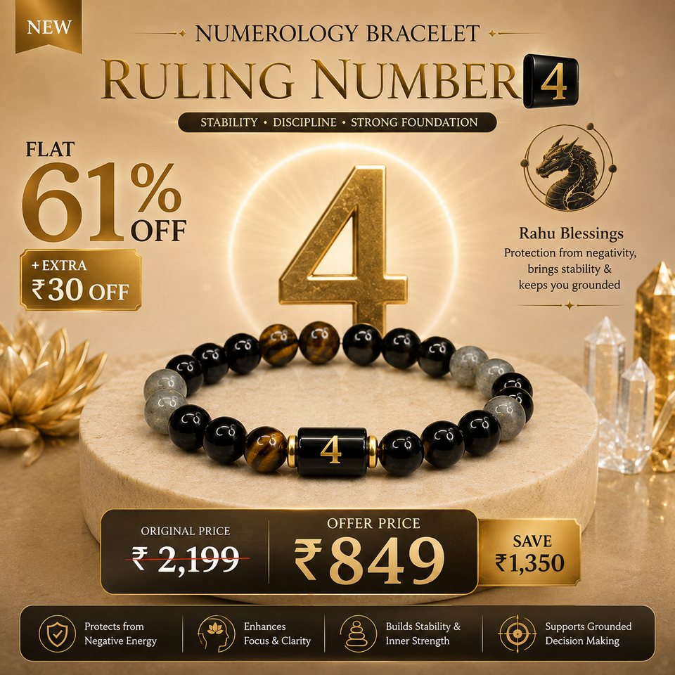 Numero Bracelet – Ruling Number 4 (Rahu)