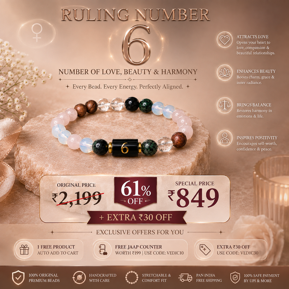Numero Bracelet – Ruling Number 6 (Venus)
