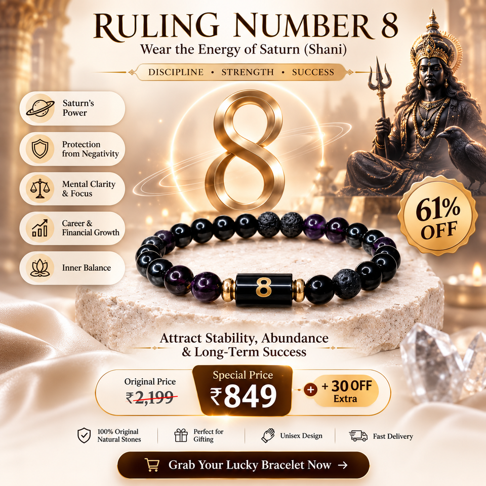 Numero Bracelet – Ruling Number 8 (Saturn)