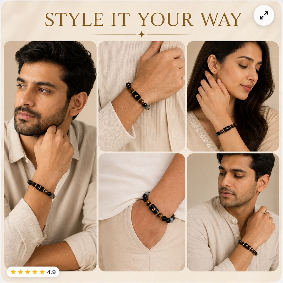 Numero Bracelet – Ruling Number 4 (Rahu)