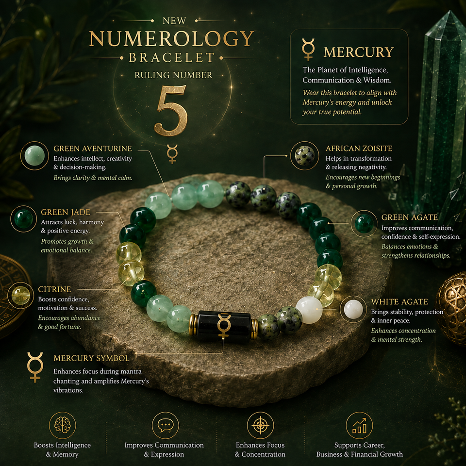 Numero Bracelet – Ruling Number 5 (Mercury)